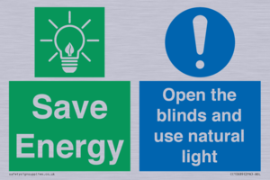 Save Energy open the blinds and use natural light
